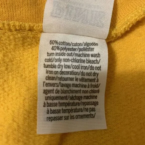 Iowa Hawkeyes Sweatshirt Pink Victoria’s Secret Relaxed Fit Size Small Yellow - Picture 5 of 7